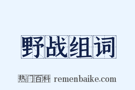 野战组词是什么意思的图片